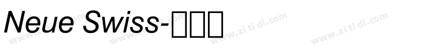 Neue Swiss字体转换